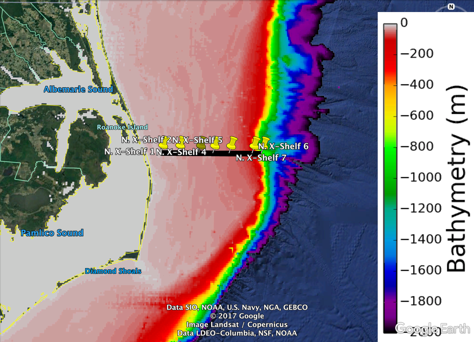 Station map for 1st cross-section in January 2018 PEACH cruise.